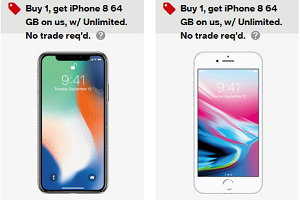 미국 통신사에서 애플 아이폰X도 '1+1 할인행사' 시작