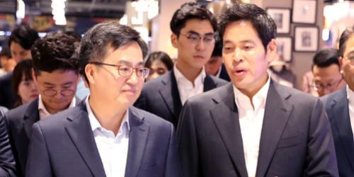 스타필드하남에서 김동연 만난 정용진, 