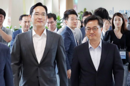김동연, 이재용에게 "삼성이 성장동력 만들기 선도적 역할해야" 