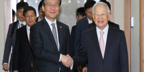 성윤모, 손경식 만나 “산업계 활력 위해 정부와 기업 협업해야”
