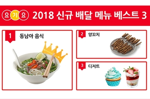 배달앱 '요기요'에서 2018년 가장 사랑받은 새 메뉴는 동남아음식 