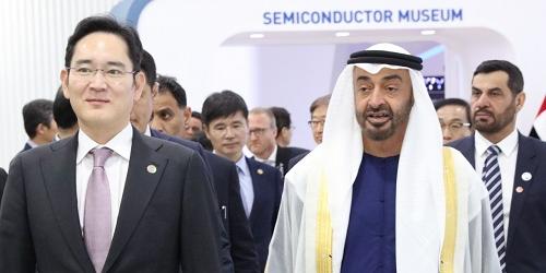이재용, 아랍에미리트 왕세제에게 삼성전자 기술력 소개 