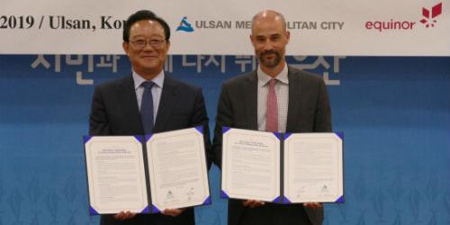 송철호, 울산 해상 풍력발전단지 조성 위해 노르웨이 회사와 협력 