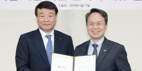 김상철 진옥동, 한글과컴퓨터 신한은행 함께 디지털사업 확대