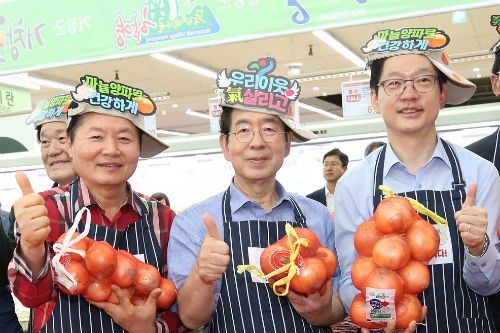 박원순 김경수 김병원, 경남 양파와 마늘 소비촉진 팔걷어 