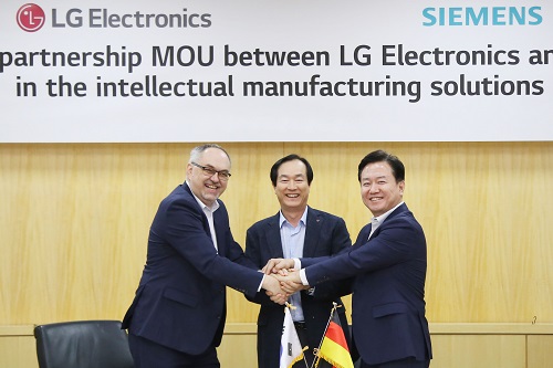 LG전자, 독일 지멘스와 손잡고 생산 효율성 높이는 미래기술 공동개발
