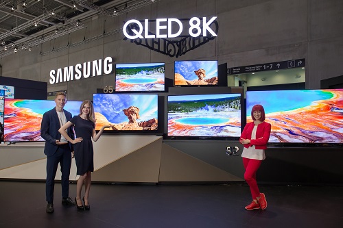 삼성전자, 독일 가전전시회에서 55인치 8K QLED TV 처음 선보여