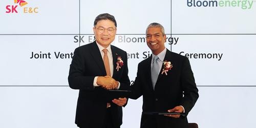 SK건설, 미국 블룸에너지 손잡고 고효율 연료전지 국산화 추진