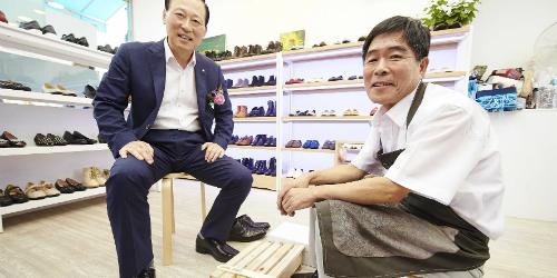 IBK기업은행 염천교 수제화거리 디자인 교체, 김도진은 직접 구입 