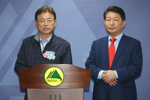 권영진 이철우, 대구경북 통합신공항 부지 선정 위한 주민투표 의지