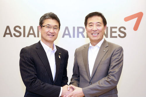 한창수, 아시아나항공 방문한 미야자키현 지사와 한일 민간협력 논의