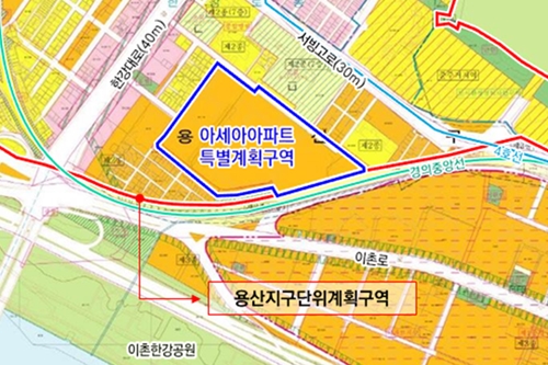 서울시, 용산구 이촌로에 고층 아파트 짓는 도시계획안 가결