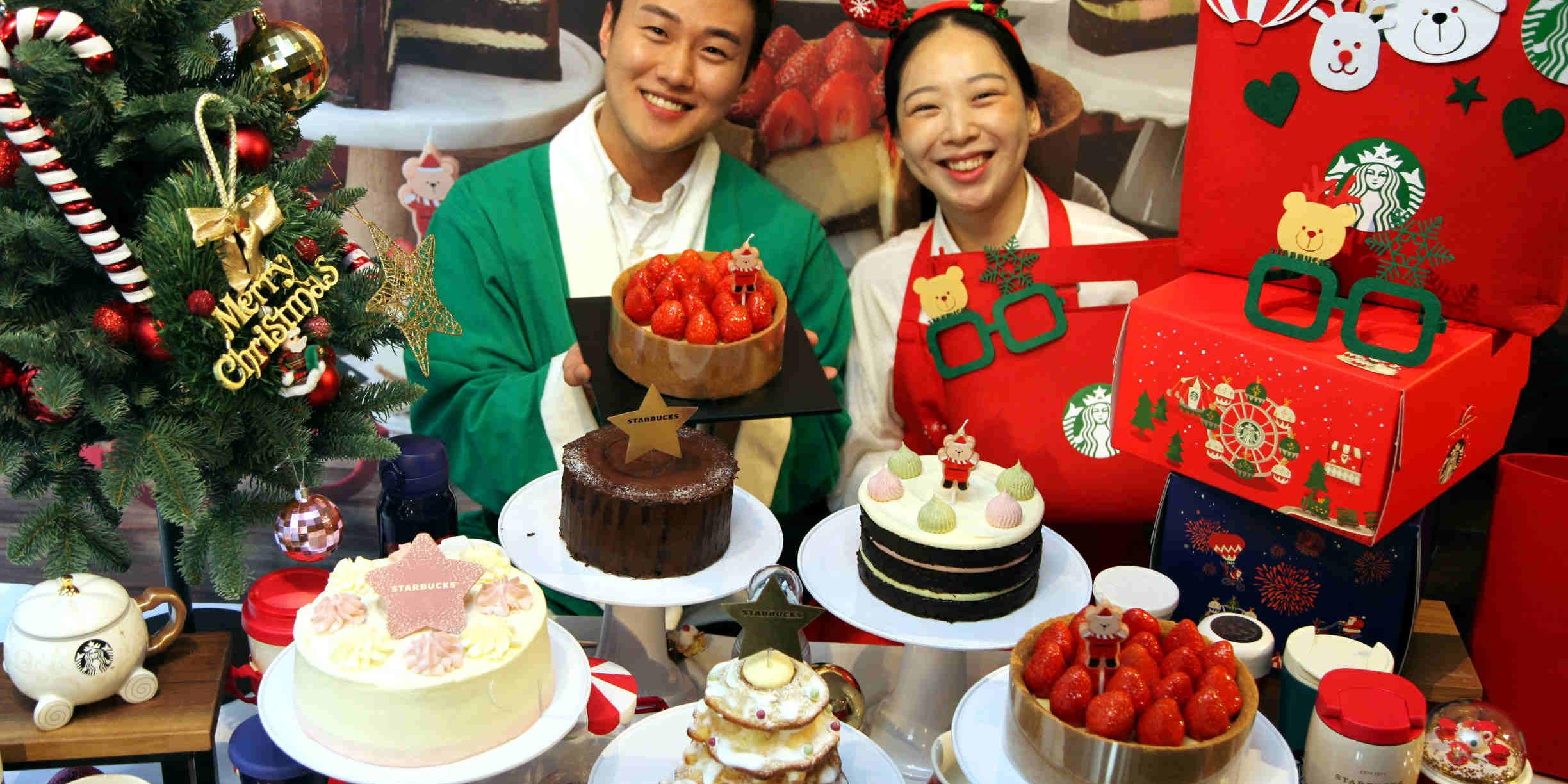 스타벅스 파스쿠찌 투썸, 연말 ‘크리스마스 케이크’ 판매경쟁 치열 
