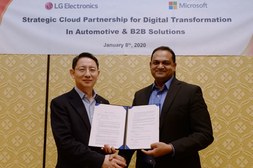 LG전자 마이크로소프트, 챠량용 인포테인먼트와 빌딩관리사업 협력
