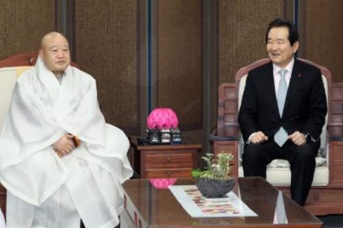 정세균, 조계종과 기독교 지도자 만나 "국민통합의 총리 되겠다"