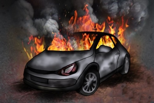 BMW SUV X5 달리던 중 불, 정확한 화재원인 조사 중