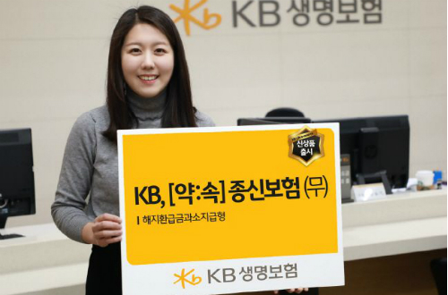 KB생명보험, 해지환급금 알기 쉬운 'KB, [약:속] 종신보험' 판매