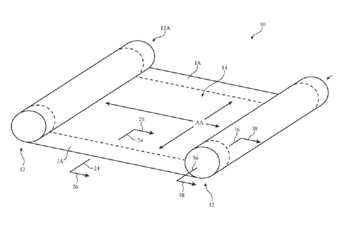 해외매체 "애플, 말아서 접는 두루마리형 디스플레이 특허 출원" 