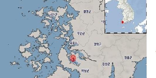 전남 해남 인근 지역 3일 밤 규모 3.1지진, 8일 새 39건 관측