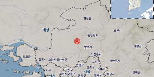 경기 파주 북동쪽에서 규모 2.1 지진, 인근 지역은 진동 느낄 정도
