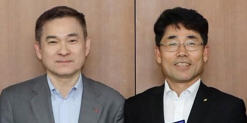 하현회 김영기, LG유플러스 금융보안원 함께 데이터경제 활성화 추진