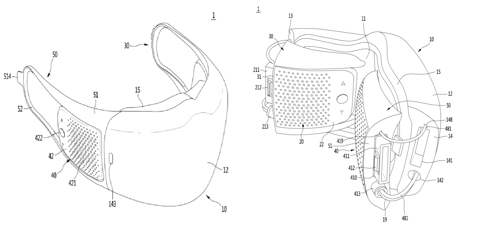 LG전자 마스크형 공기청정기 특허 공개, 접히는 형태로 휴대 편리