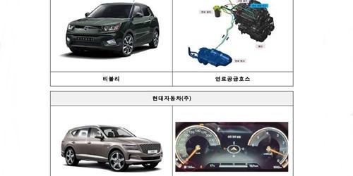 티볼리, 제네시스 GV80,  벤츠 S560 포함 차량 10만9천 대 리콜