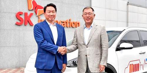 정의선 SK이노베이션 전지공장 방문, 최태원 