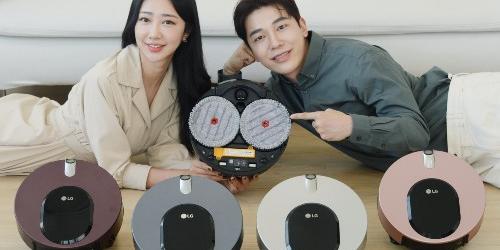 LG전자, 바퀴 없이 물걸레로 움직이는 로봇청소기 신제품 내놔 