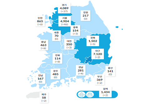 국내 코로나19 하루 확진 126명, 지역감염 사흘째 100명대