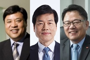 서정진 셀트리온 회장(왼쪽), 김태한 삼성바이오로직스 대표이사 사장(가운데), 조정우 SK바이오팜 대표이사 사장.