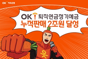 OK저축은행 퇴직연금 누적판매 2조 넘어서, "차별화한 서비스 제공"