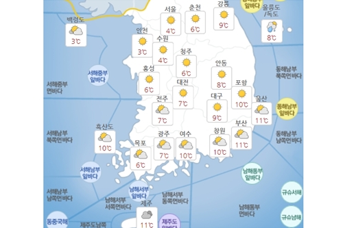 수능일 3일 낮 기온 중부지방 5도 남부지방 10도 안팎으로 쌀쌀