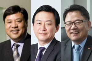 서정진 셀트리온 회장(왼쪽), 존 림 대표이사 사장(가운데), 조정우 SK바이오팜 대표이사 사장.