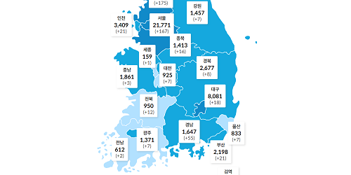 국내 코로나19 하루 확진 537명으로 약간 늘어, 서울과 수도권 363명