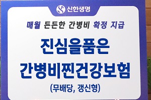 신한생명, 뇌출혈 심근경색 대상포진 간병비 지급하는 건강보험 내놔 