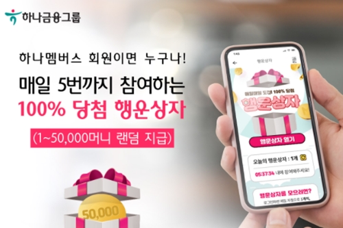 하나금융그룹, 하나멤버스 무료적립서비스 개편한 '행운상자' 선보여