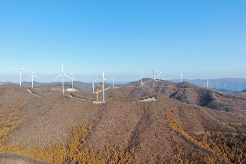코오롱글로벌, 태백 가덕산 풍력발전단지 준공식 열어