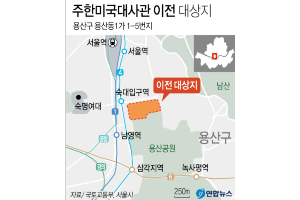 주한미대사관, 서울 광화문에서 용산으로 53년 만에 이전