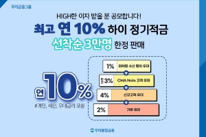 우리종합금융, MZ세대 겨냥 최고 연 10% 하이정기적금 내놔 