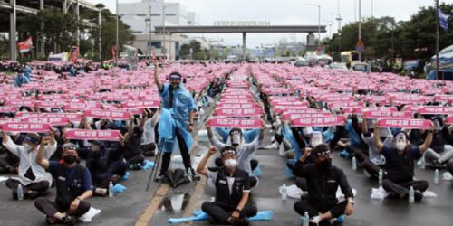 현대제철 비정규직노조, 당진제철소에서 자회사 통한 고용 반대집회