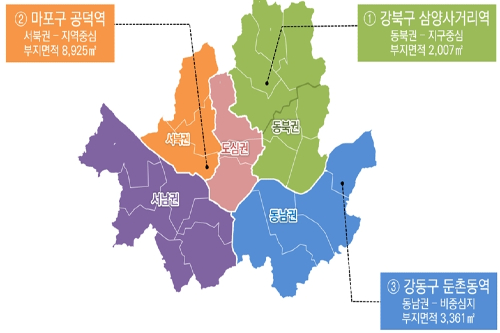 서울시 역세권 활성화 새 사업지 선정, 공덕역 삼양사거리역 둔촌동역