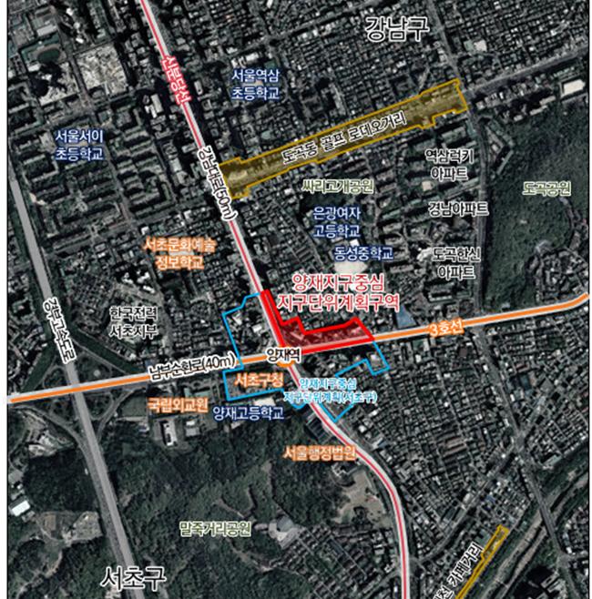 서울시 양재역 일대 지구단위계획 결정, 상업과 의료 거점지역 육성
