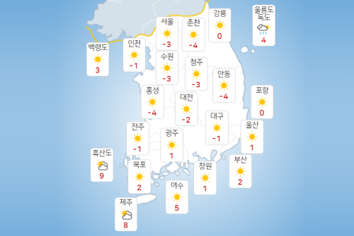  주말 27일 맑고 휴일 28일 오후부터 구름 많아져, 아침 춥고 일교차 커