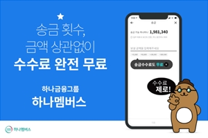 하나카드, 현금성포인트 ‘하나머니’ 송금한도 높이고 수수료 면제 