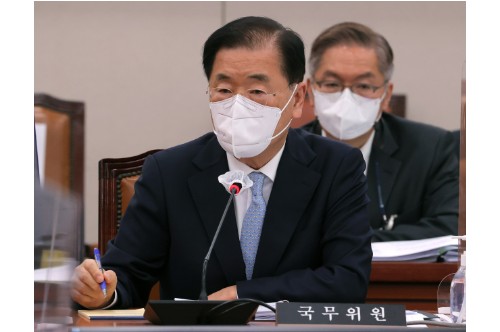 정의용 "한반도 평화프로세스 실패 아니다, 5월 한미 정상회담 가능성"