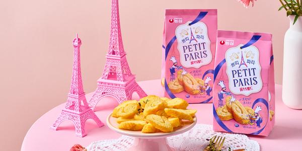 농심 베이커리스낵 브랜드 '쁘띠파리' 내놔, 첫 제품은 롤브레드