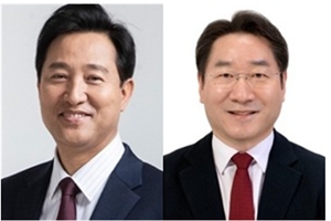 수도권 광역·기초지자체장 결과 엇갈려, 서울 <a href='https://www.businesspost.co.kr/BP?command=article_view&num=349564' class='human_link' style='text-decoration:underline' target='_blank'>오세훈</a> 인천 <a href='https://www.businesspost.co.kr/BP?command=article_view&num=287381' class='human_link' style='text-decoration:underline' target='_blank'>유정복</a> 유력