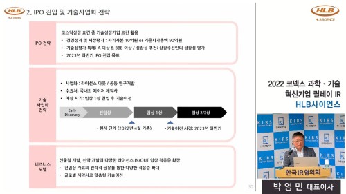 HLB사이언스 대표 박영민 “패혈증 치료제 유럽 임상계획 6월 중 제출”