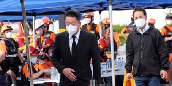 정지선 대전 현대아울렛 화재사고 현장 방문, “책임 회피하지 않겠다”